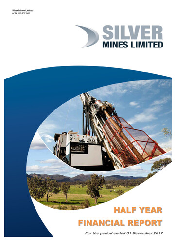 Thumbnail Silver Mines Limited Half-year Report 2017-2018-h1