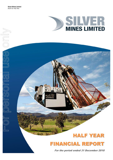 Thumbnail Silver Mines Limited Half-year Report 2018-2019-h1