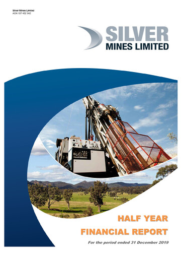 Thumbnail Silver Mines Limited Half-year Report 2019-2020-h1