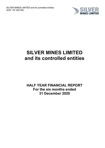 Thumbnail Silver Mines Limited Half-year Report 2020-2021-h1