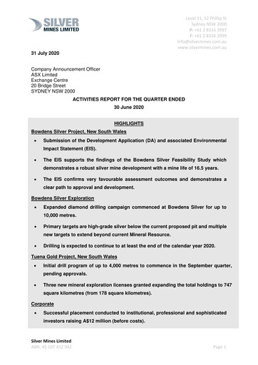 Thumbnail Silver Mines Limited Quarterly Report 2019-2020-q4