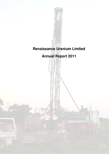 Thumbnail Renascor Resources Annual Report 2011