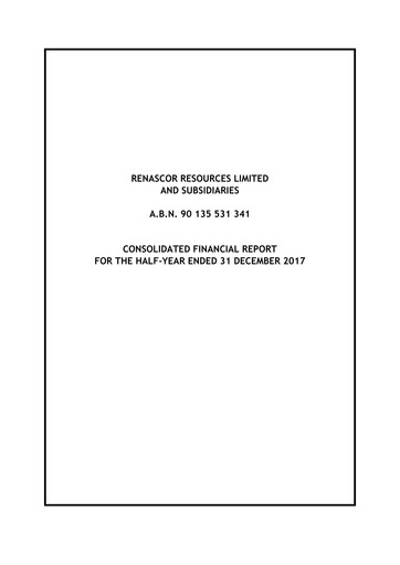 Thumbnail Renascor Resources Financial Report 2018-h1
