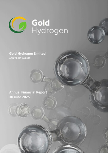 Miniature Gold Hydrogen Limited Rapport annuel 2025