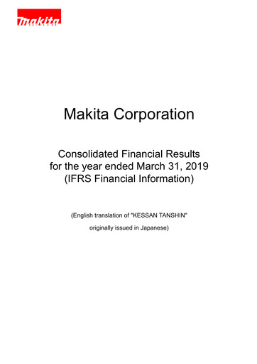 Thumbnail Makita Financial Report 2019