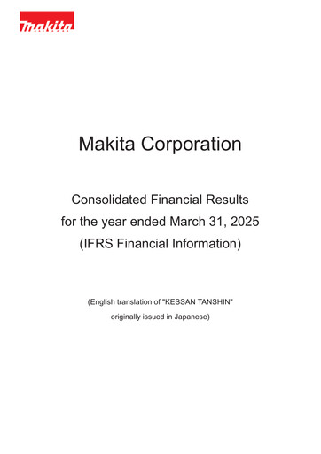 Miniature Makita Bilan financier 2025