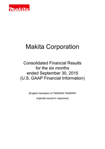 Thumbnail Makita Half-year Report 2015-h1