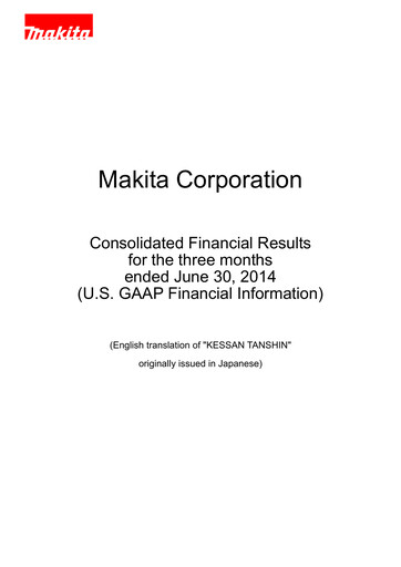Thumbnail Makita Quarterly Report 2014-q1
