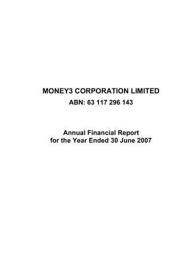 Miniature Solvar Limited Rapport annuel 2007