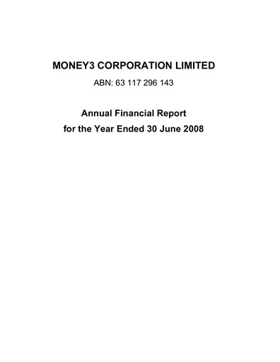 Miniature Solvar Limited Rapport annuel 2008