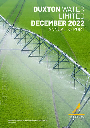 Thumbnail Duxton Water Annual Report 2022