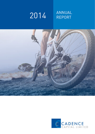 Miniature Cadence Capital Limited Rapport annuel 2014