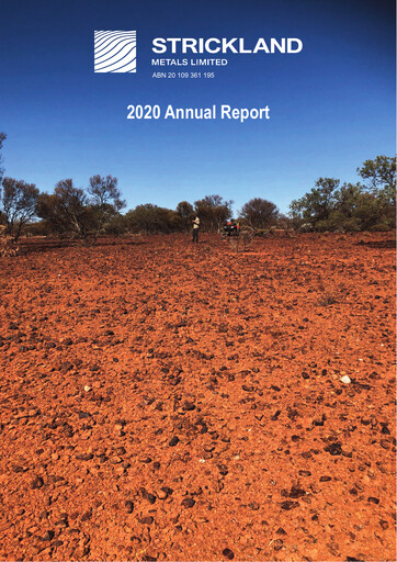 Thumbnail Strickland Metals Limited Annual Report 2020