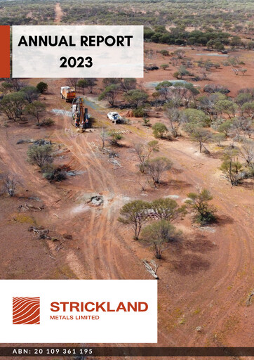 Thumbnail Strickland Metals Limited Annual Report 2023