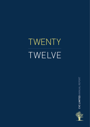 Thumbnail CVC Limited Annual Report 2012
