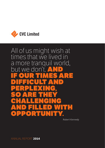 Thumbnail CVC Limited Annual Report 2014