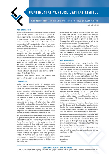 Thumbnail CVC Limited Financial Report 2002-h1