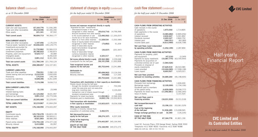 Thumbnail CVC Limited Financial Report 2009-h1