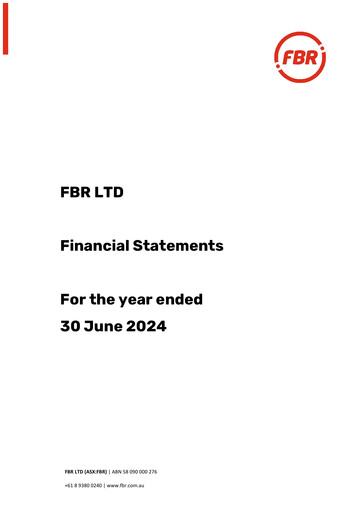Thumbnail FBR Limited Financial Statement 2024