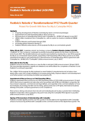 Thumbnail FBR Limited Quarterly Report 2017-q2