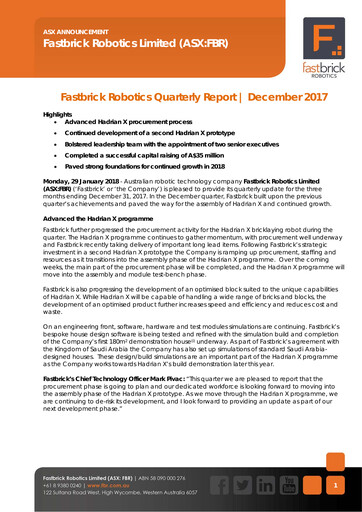 Thumbnail FBR Limited Quarterly Report 2017-q4