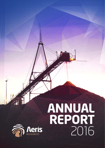 Thumbnail Aeris Resources Annual Report 2016
