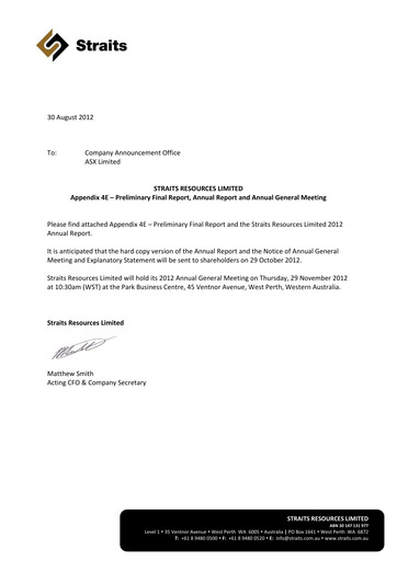 Thumbnail Aeris Resources Financial Report 2012