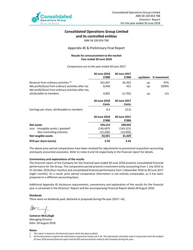 Thumbnail COG Financial Services Annual Report 2018