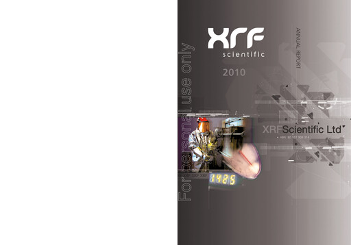Vorschaubild XRF Scientific Limited Jahresbericht 2010