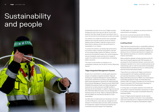 Thumbnail Talga Group Sustainability Report 2025