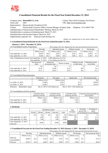 Thumbnail Monotaro Financial Statement 2014