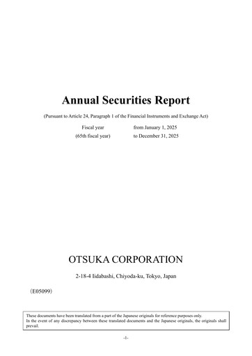 Thumbnail Otsuka Financial Statement 2025