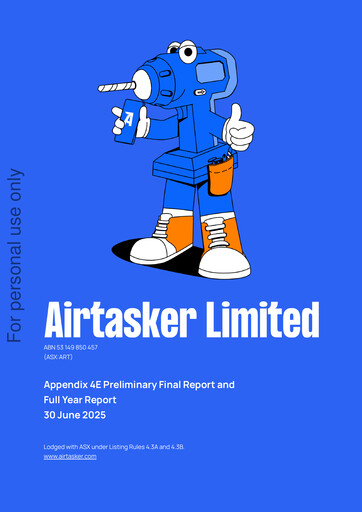 Thumbnail Airtasker Annual Report 2025
