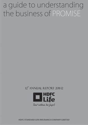 Thumbnail HDFC Life
 Annual Report 2011-2012