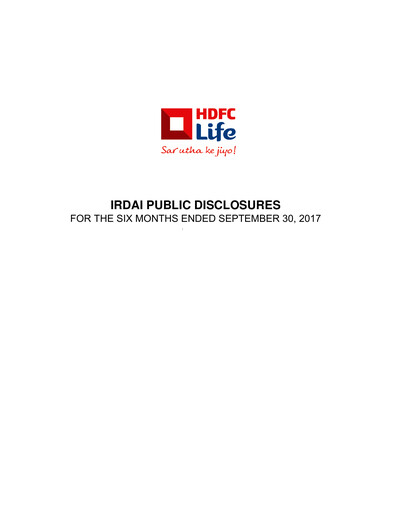 Thumbnail HDFC Life
 Half-year Report 2017-h1