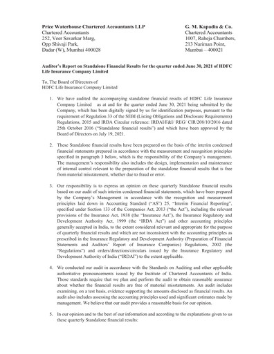 Thumbnail HDFC Life
 Quarterly Report 2021-q1