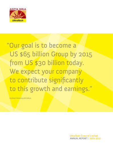 Thumbnail UltraTech Cement
 Annual Report 2009-2010