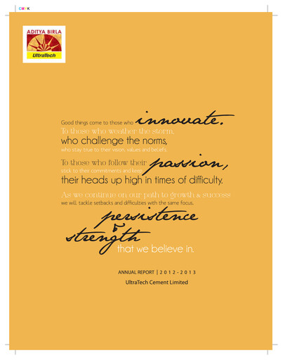 Thumbnail UltraTech Cement
 Annual Report 2012-2013