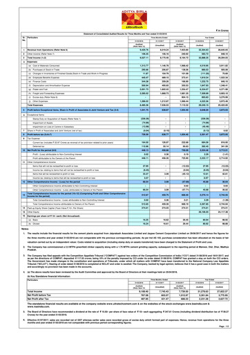 Thumbnail UltraTech Cement
 Financial Statement 2018