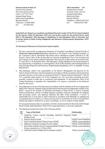 Thumbnail UltraTech Cement
 Quarterly Report 2025-q2