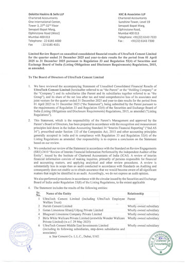 Thumbnail UltraTech Cement
 Quarterly Report 2025-q3