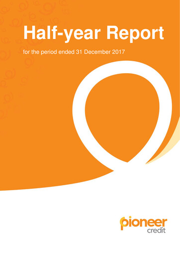 Thumbnail Pioneer Credit Half-year Report 2018-h1
