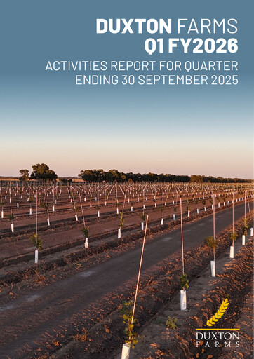 Thumbnail Duxton Farms Quarterly Report 2026-q1