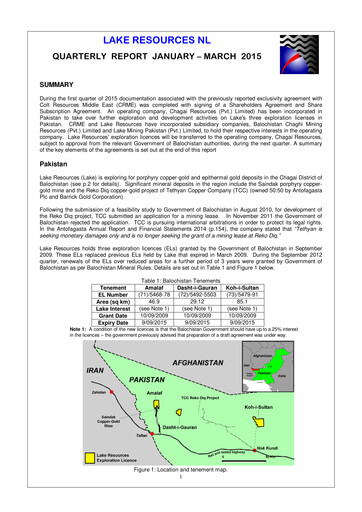 Vorschaubild Lake Resources NL Quartalsbericht 2015-q1