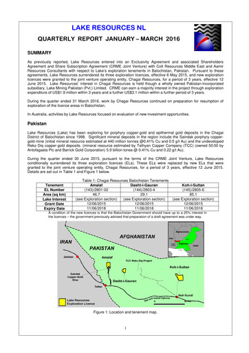 Vorschaubild Lake Resources NL Quartalsbericht 2016-q1