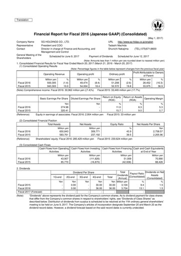 Thumbnail SG Holdings Financial Statement fy2016