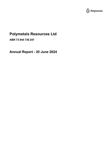 Thumbnail Polymetals Resources Annual Report 2024