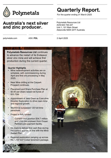 Thumbnail Polymetals Resources Quarterly Report 2025-q1
