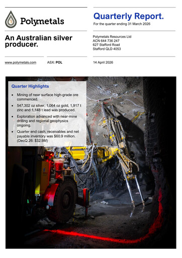 Thumbnail Polymetals Resources Quarterly Report 2026-q1
