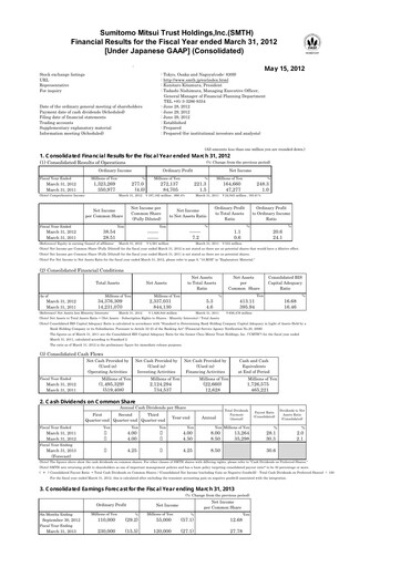 Thumbnail Sumitomo Mitsui Trust Holdings Financial Statement fy2011